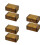6Pcs Mini Wood Toothpick Organizer Smooth Teak Toothpick Storage Jar 8