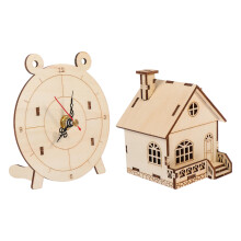 Set Musical House 4 In 1 Gioco Meccanico In Legno