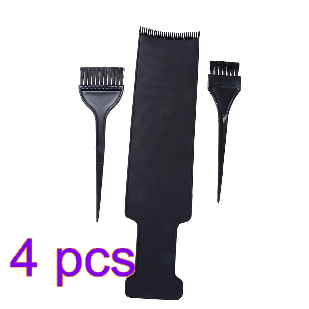 Villcase 3Pcs Hair Coloring Comb Set Black For Hairdressing Salon & Home Use