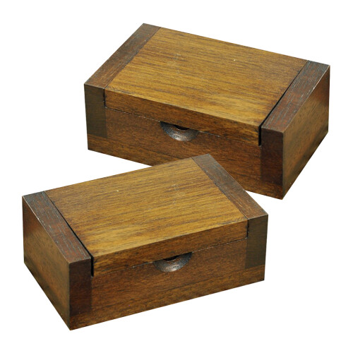 6Pcs Mini Wood Toothpick Organizer Smooth Teak Toothpick Storage Jar 2