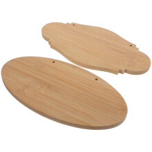 6Pcs Bamboo Plaques Blank DIY Craft Boards for Door Or Wall Hanging