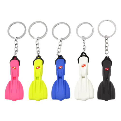Silicone Diving Fin Keyring Accessory Stylish Diving Fin-Blue 1