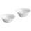 2Pcs White Ceramic Dessert Bowls Practical Salad and Snack Bowls 6