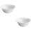 2Pcs White Ceramic Dessert Bowls Practical Salad and Snack Bowls 8