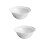 2Pcs White Ceramic Dessert Bowls Practical Salad and Snack Bowls 9