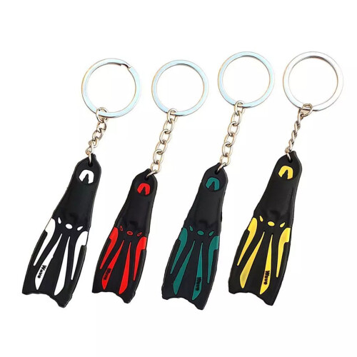 1Pc Dive Fin Key Holder Diver Keyring Unique Diving Fin-White 1