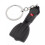 Sturdy Silicone Scuba Flippers Keyring Portable Diving-Black 2