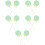 10Pcs Green Simulation Lollipop Model Foam Plastic Photography Prop 8