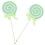 10Pcs Green Simulation Lollipop Model Foam Plastic Photography Prop 2