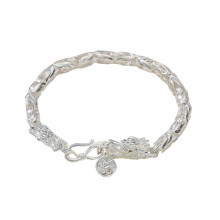 Motorcycle Rock Riders Dragon Bracelet Men Ethnic-silver