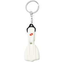 Stylish Dive Fin Shaped Keychain Sturdy Scuba Flippers-White