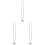 3Pcs Silver Car Pendant Star Hanging Ornament Interior Decor 3