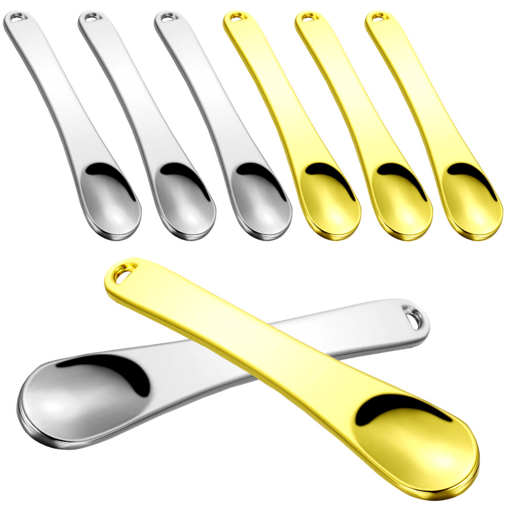 Happyyami Cream 40Pcs Assorted Color Metal Makeup Spoons Face Cosmetic Spatulas