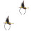 2pcs Halloween Witch Hat Fake Plume Headband 4