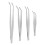 16Pcs Sturdy Silver Tweezers Multi-Purpose Garden and Craft Tool 2