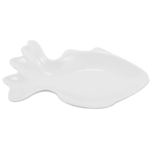 3Pcs Fish Platter Food Tray Small Ceramic Plates White Appetizer Dish
