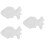 3Pcs Fish Platter Food Tray Small Ceramic Plates White Appetizer Dish 9
