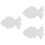 3Pcs Fish Platter Food Tray Small Ceramic Plates White Appetizer Dish 8