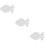 3Pcs Fish Platter Food Tray Small Ceramic Plates White Appetizer Dish 11