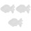 3Pcs Fish Platter Food Tray Small Ceramic Plates White Appetizer Dish 5