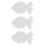 3Pcs Fish Platter Food Tray Small Ceramic Plates White Appetizer Dish 10