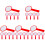 20Pcs Red Blank Scoreboards with Handle for Voting Teaching and Games 4