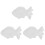 3Pcs Fish Platter Food Tray Small Ceramic Plates White Appetizer Dish 4