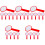 20Pcs Red Blank Scoreboards with Handle for Voting Teaching and Games 5
