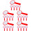 20Pcs Red Blank Scoreboards with Handle for Voting Teaching and Games 8