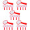 20Pcs Red Blank Scoreboards with Handle for Voting Teaching and Games 10