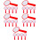 20Pcs Red Blank Scoreboards with Handle for Voting Teaching and Games 9