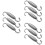 9Pcs Motorcycle Accessories Stainless Steel Pipe Spring Hooks Silver 8
