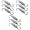 9Pcs Motorcycle Accessories Stainless Steel Pipe Spring Hooks Silver 5