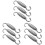 9Pcs Motorcycle Accessories Stainless Steel Pipe Spring Hooks Silver 4