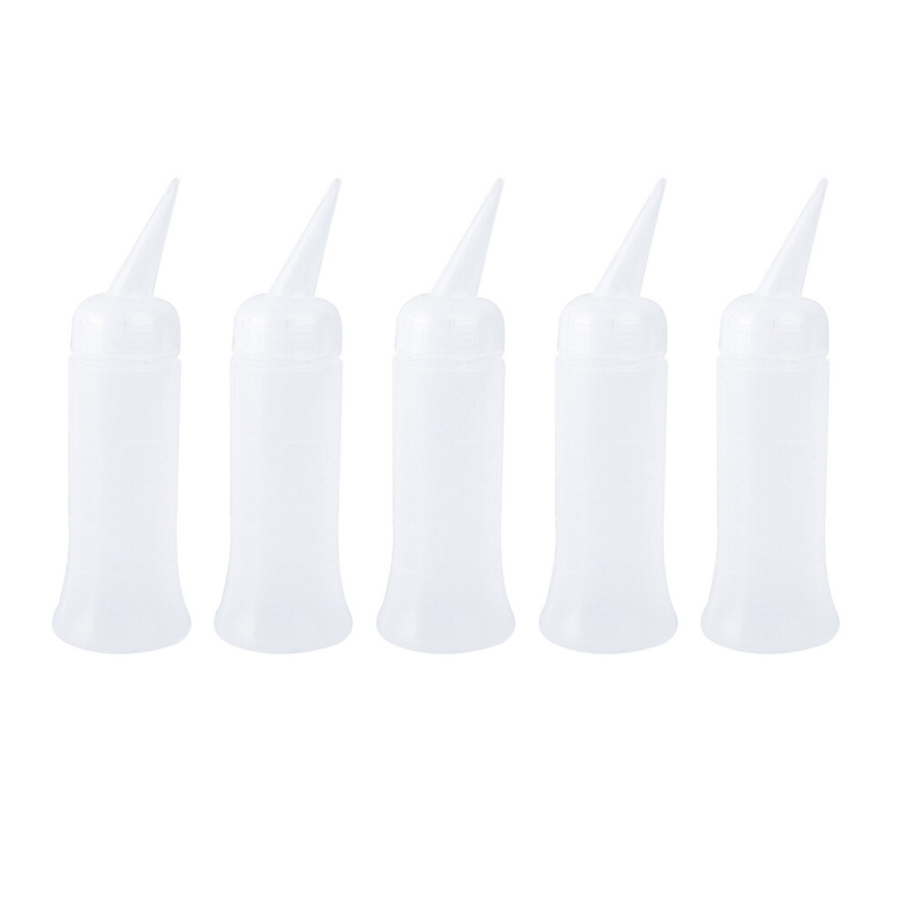 Happyyami 15Pcs White Applicator Bottles For Hair Dyeing Perming With Scale