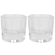 3 Count Nail Art Crystal Cup Clear Soaking Bowl Manicure Glass Dishes