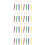 32Pcs Assorted Color Kids Paint Brush Set Flat Head for Drawing Use 5