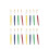 32Pcs Assorted Color Kids Paint Brush Set Flat Head for Drawing Use 8