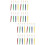 32Pcs Assorted Color Kids Paint Brush Set Flat Head for Drawing Use 7
