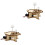 2Sets Educational Wooden Puzzle Solar System Toy 3D DIY Space Model 4