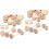 2 Set Kit Ruota E Perno In Legno Non Finiti Per Lavoretti 4