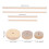2 Set Kit Ruota E Perno In Legno Non Finiti Per Lavoretti 8