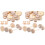 2 Set Kit Ruota E Perno In Legno Non Finiti Per Lavoretti 2