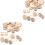 2 Set Kit Ruota E Perno In Legno Non Finiti Per Lavoretti 3