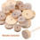 2 Set Kit Ruota E Perno In Legno Non Finiti Per Lavoretti 9