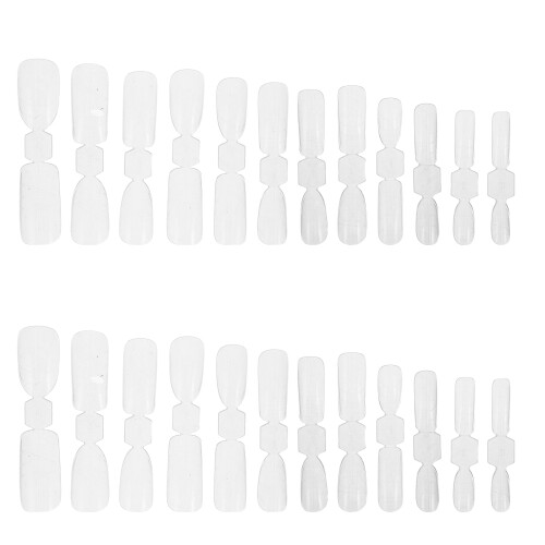 120Pz Tip Estensione Unghie Trasparente Con Linee Dual