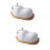 2Pcs Elephant Butter Dish With Ceramic Lid Wooden Plate Tableware 6