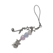 Trendy Drum Note Heart Bead Telefoonketting Stijlvolle-Drumstel