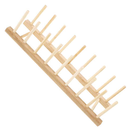 3Pcs Lightweight Wooden Thread Stand Beige Sewing Spool Storage Rack