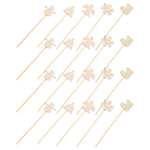 40Pcs Unfinished Khaki Wooden Fairy Wands for Kids DIY Holiday Play